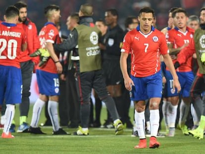 Alexis Sánchez, tras eliminar a Perú.