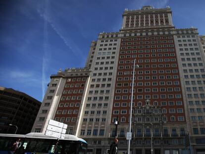 El Edificio Espa&ntilde;a de Madrid, en marzo de 2017. 