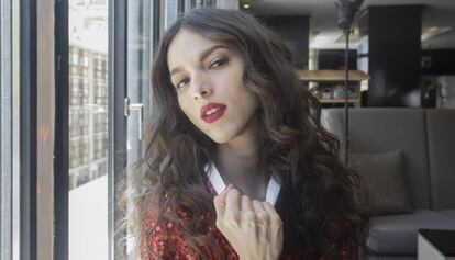 La cantante mexicana Paty Cantú en un hotel de Madrid.