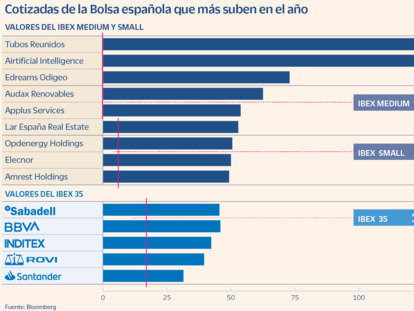 Los nueve pequeños valores que suben un 50% y baten a los ‘blue chips’