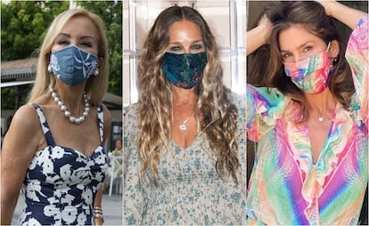 Carmen Lomana, Sarah Jessica Parker y Cindy Crawford.