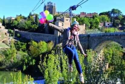 La tirolina de FlyToledo, en Toldeo.