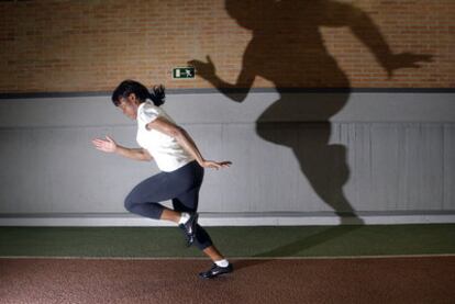 Digna Luz Murillo, durante un entrenamiento en el Centro de Alto Rendimiento de Madrid.