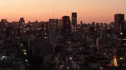 Vista de la ciudad de Buenos Aires, en abril de 2020.