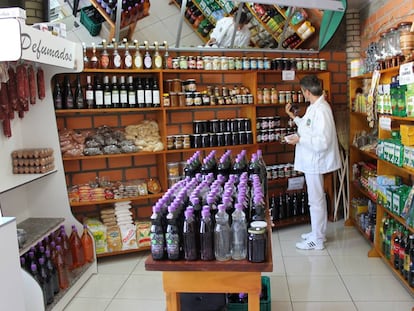 Tienda de productos coloniales en Brasil. 