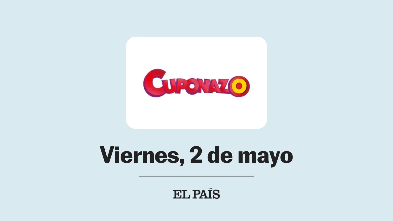 El Cuponazo de la ONCE se celebra todos los viernes y reparte, por tres euros, un premio a las cinco cifras y serie de 6 millones de euros y 134 premios de 40.000 euros a las 5 cifras del número premiado.