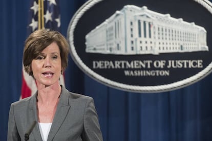 Sally Yates, fiscal general de Estados Unidos, destituida por Donald Trump.