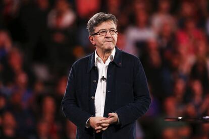 El candidato presidencial de Francia Insumisa, Jean-Luc Mélenchon