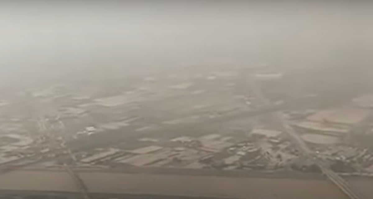 Imágenes aéreas de Valencia tras el paso de la dana desde el avión en el que ha viajado el Villarreal CF