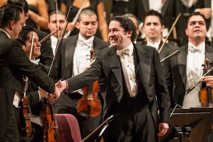 Dudamel, el 16 de enero del a&ntilde;o pasado en el Palau de la M&uacute;sica. 