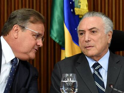 Geddel, quando ainda era ministro, ao lado do presidente Temer