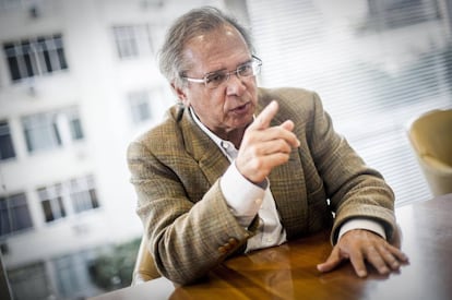 Paulo Guedes, durante a entrevista.