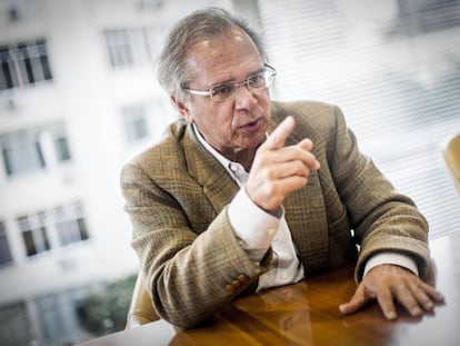 Paulo Guedes, durante a entrevista.