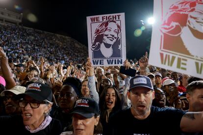 Seguidores de Kamala Harris durante el mitin en Clarkston (Georgia), el 24 de octubre.