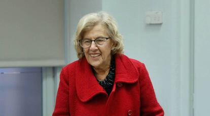 La alcaldesa de Madrid Manuela Carmena en el Ayuntamiento el 21 de noviembre de 2017.