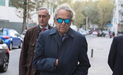 Jaime Botín a su llegada a los juzgados este lunes por la mañana.