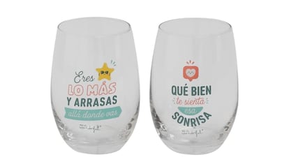 Set de dos vasos superchulos de Mr.Wonderful