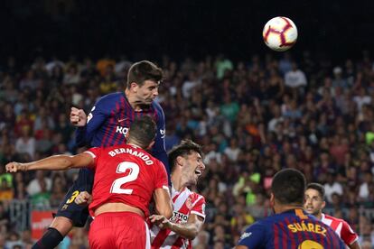 Gerard Piqué marca el empate del Barcelona.
