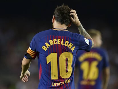 Leo Messi, en un momento del partido entre el FC Barcelona y el Betis de la primera jornada de Liga