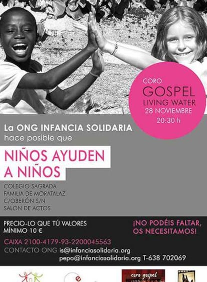 Concierto para ayudar a niños enfermos en Madrid.