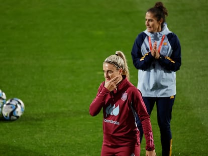 Alexia Putellas durante un entrenamiento con la selección española.