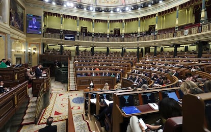 Pedro Sánchez intervenía en el Congreso el 20 de diciembre.