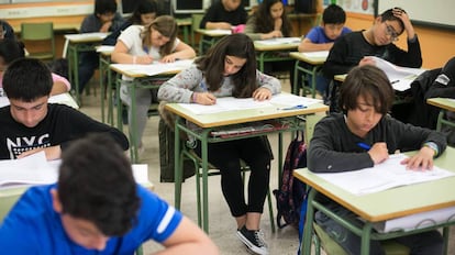  Alumnos de sexto de primaria de una escuela catalana. Albert García 