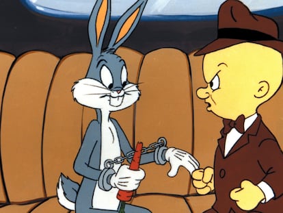 Bugs Bunny y  Elmer en un capítulo antiguo de 'Looney Tunes'.