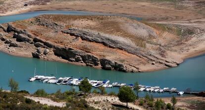 El pantano de Entrepeñas desde el mirador de Sacedón.