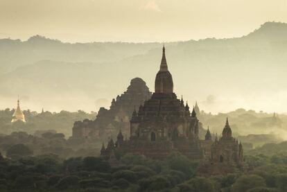 Panor&aacute;mica de los templos de Bagan, en Myanmar.