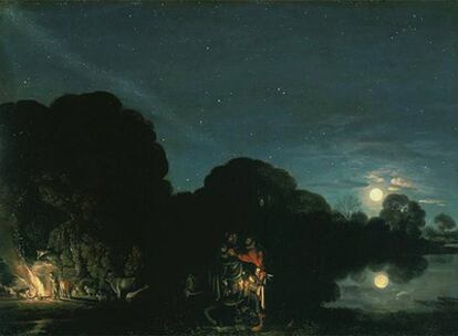 <i>Huida a Egipto</i>, de Adam Elsheimer, pintado en 1609.