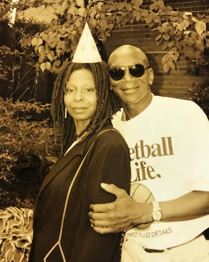 Whoopi Goldberg and her brother Clyde K. Johnson, in an archive photograph published by the actress.