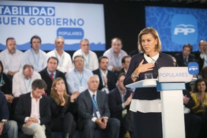 Cospedal en la convención del PP en Barcelona.