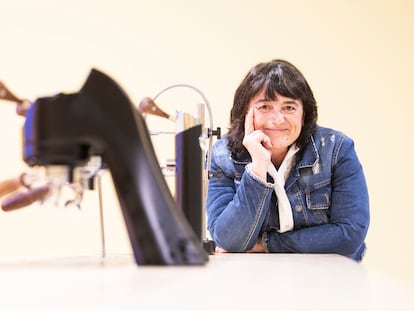 Marisa Baqué, especialista en café, durante la celebración, el pasado febrero, del Coffee Fest en el MEEU de la estación de Chamartín, en Madrid.