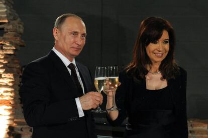 Putin y Fernández de Kirchner el sábado, en Buenos Aires.