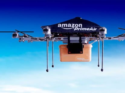 Los drones de reparto de Amazon se desintegrarán si pierden el control