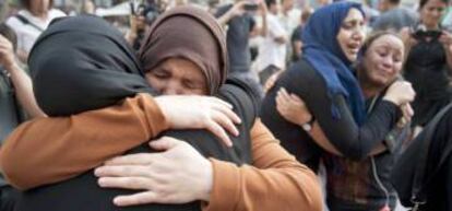 Family members of the suspected terrorists in Ripoll.