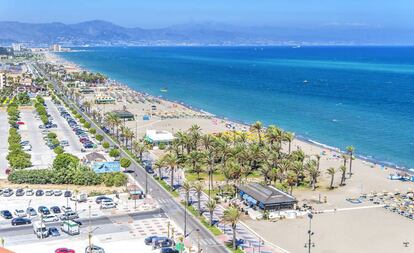 El arenal de Los Álamos, en Torremolinos (Málaga).