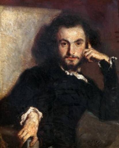 Retrato de Charles Baudelaire, de &Eacute;mile Deroy (1844).
