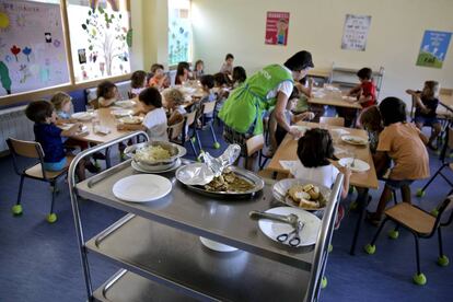 Comedor escolar del colegio público San Bartolomé en Fresnedillas de la Oliva (Madrid)