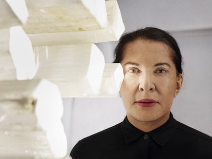 Marina Abramovic fotografiada en los talleres de Factum Arte, Madrid. Julio 2021.