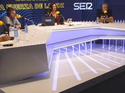 Montserrat Domínguez, Aimar Bretos, Àngels Barceló, Carles Francino y Roberto Sánchez, en la presentación de la nueva temporada de la Cadena SER.