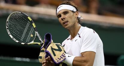 Nadal, durante el partido de Wimbledon contra Lukas Rosol.