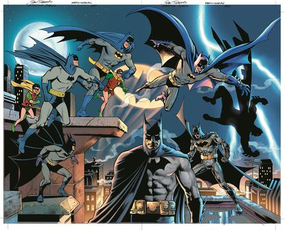 Batman y Robin, vistos por Kevin Nowlan y Dan Jurgens.