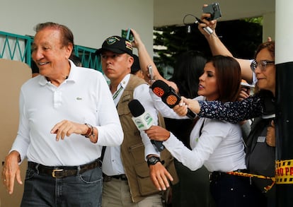 Rodolfo Hernández, tras depositar su voto en las presidenciales, el pasado 19 de junio.