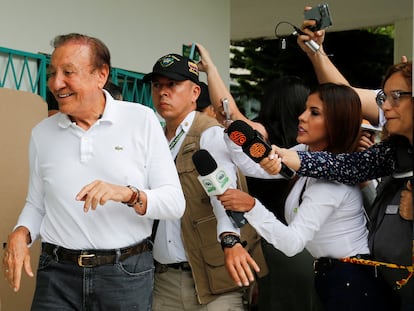 Rodolfo Hernández, tras depositar su voto en las presidenciales, el pasado 19 de junio.