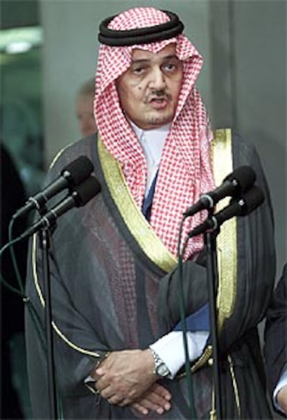 El ministro saudí de Exteriores, Saud al Faisal, ayer en Washington.