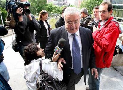 Juan Antonio Valdivia, a la entrada de los juzgados de la Audiencia Provincial de Madrid.