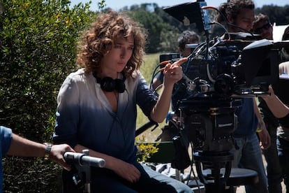 La actriz y cineasta italiana Valeria Golino, en un momento del rodaje de 'Miel'.