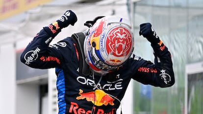 Max Verstappen celebra su victoria en el Gran Premio de Canadá.